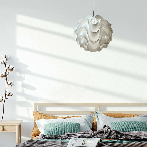 LED Pendant Light E27 White Plastic Shade Suspension Lighting Lamp 110V / 60Hz
