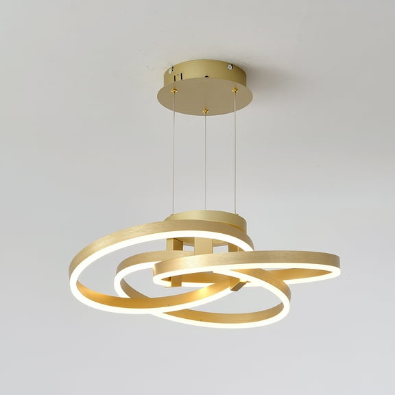 LED Pendant Lights Creative Adjustable Kitchen Light Fixtures with Remote for Dining Room Bedroom Corridor Lighting Gold