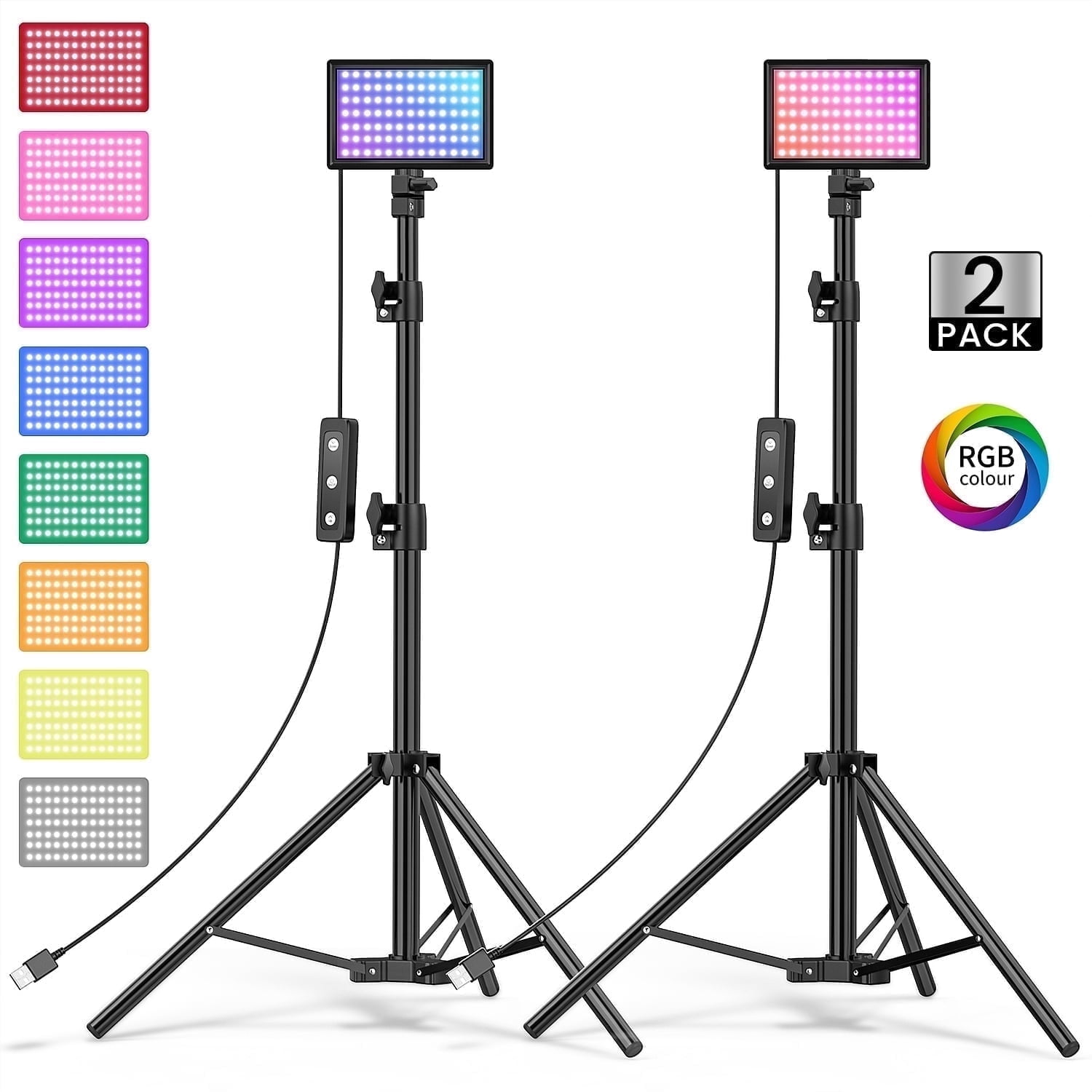 Walmart LED Photo Video Professional Camera Recording Light Kit, Large ...