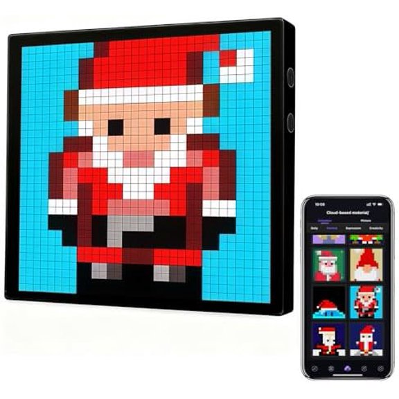 LED Pixel Display, 32x32 Programmable Pixel Art Display with APP Control for Kids Boys Girls, Creative Animations,Fun Text and Digital Clock, Gaming Accessories for Desk/Wall Room Decor