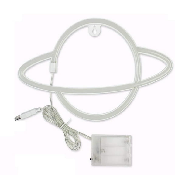 LED Planet Neon Light Universe Shape Ornaments Net Red Decoration Night Light, Galaxy Theme Desk Lamp for Bedroom Home Decor, USB Powered, Cool Gift Idea