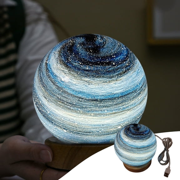 LED Planet Night Light,3D Glass Ball Mood Lamp,Color Changing USB Powered,Decorative Bedside Lamp,Romantic Gift For Home,Office,Birthday,Christmas Holiday Gifts