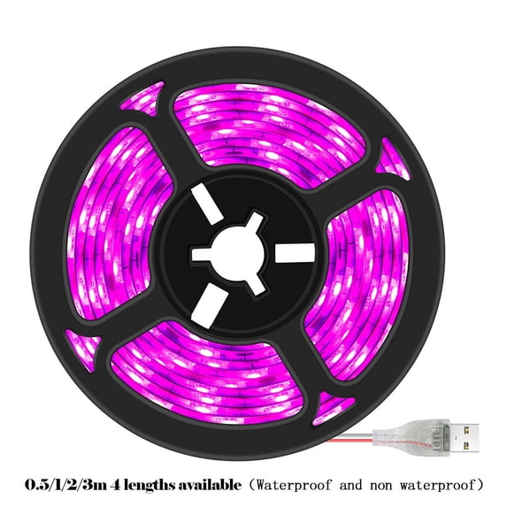 LED Plant Grow Light Strip, Spectrum Grow Lamp for Indoor Plants with Self-Adhesive, Waterproof and Cuttable Design for Hydroponics Greenhouse