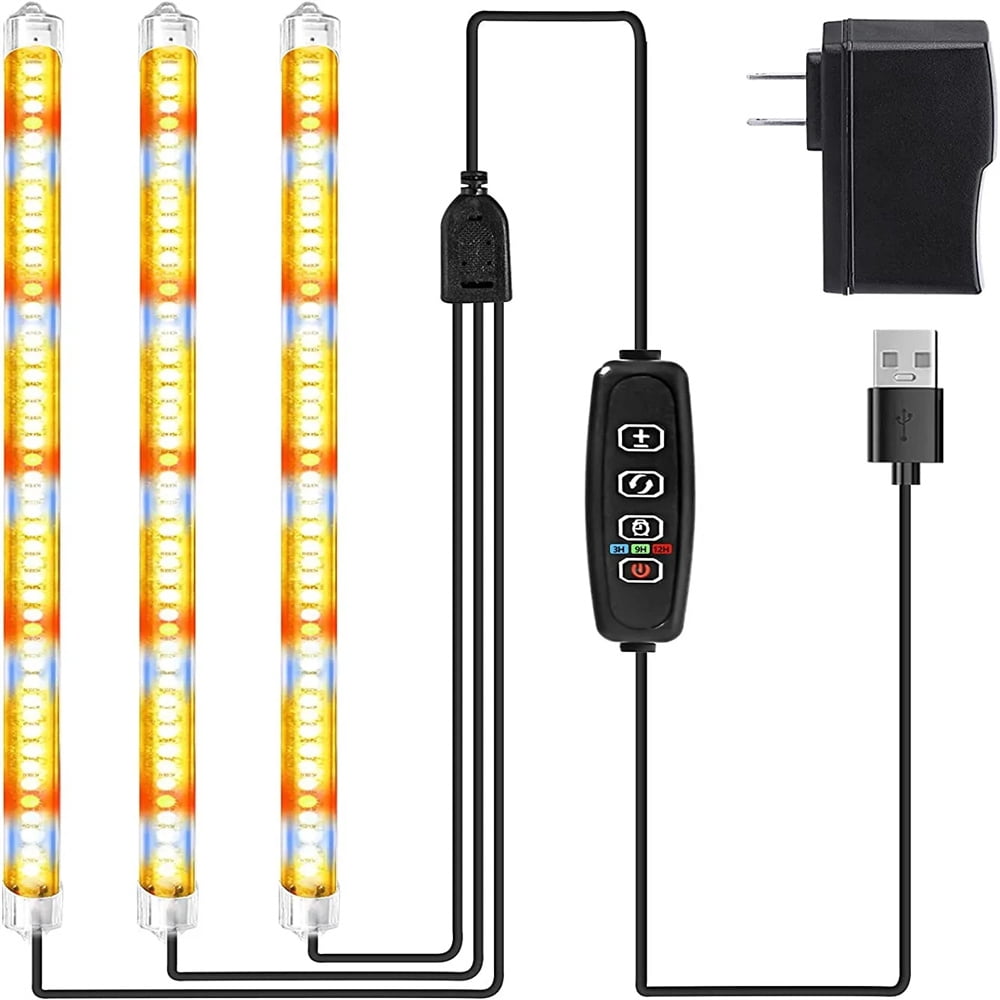 LED Plant Grow Light Strips Full Spectrum for Indoor Plants with Auto ...