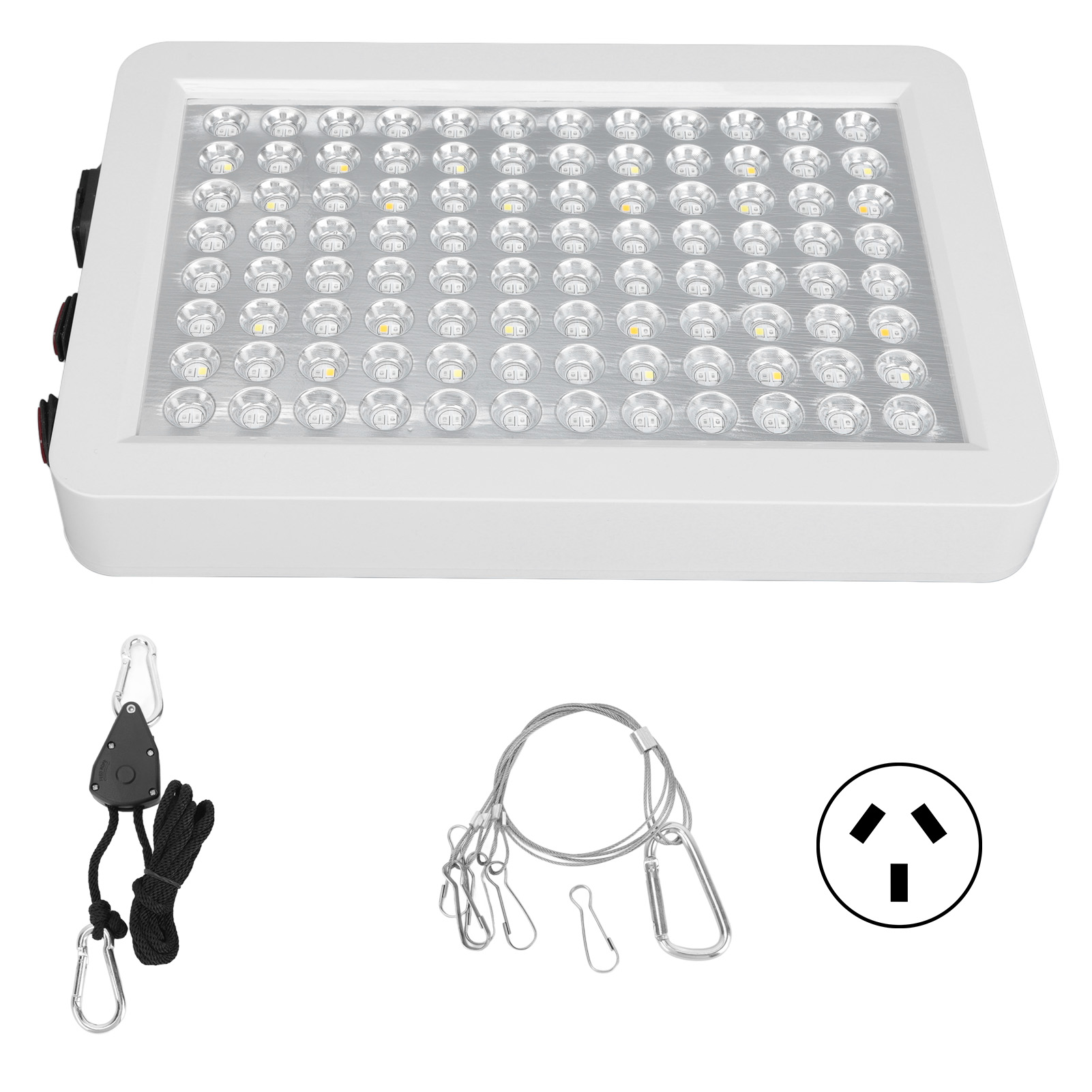 LED Plant Growth Light Intelligent High Power Fill Light for Greenhouse Succulent AC 100?277V White AU Plug Large