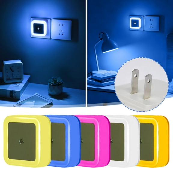 LED Plug-In Night Light | Warm 3000K Soft Glow Bulb | Auto Dusk-to-Dawn Sensor | Low Power 0.5W Energy Efficient | Hallway Bedroom Kitchen | 1 Pack