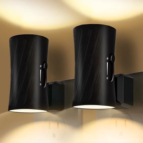 LED Plug in Night Light, Night Lights Plug into Wall with Light Sensor, 3000K/5000K Light , 0-100LM Adjustable Brightness Wall Light, Dimmable Night Light for Hallway Bedroom Stairway, 2 Pack