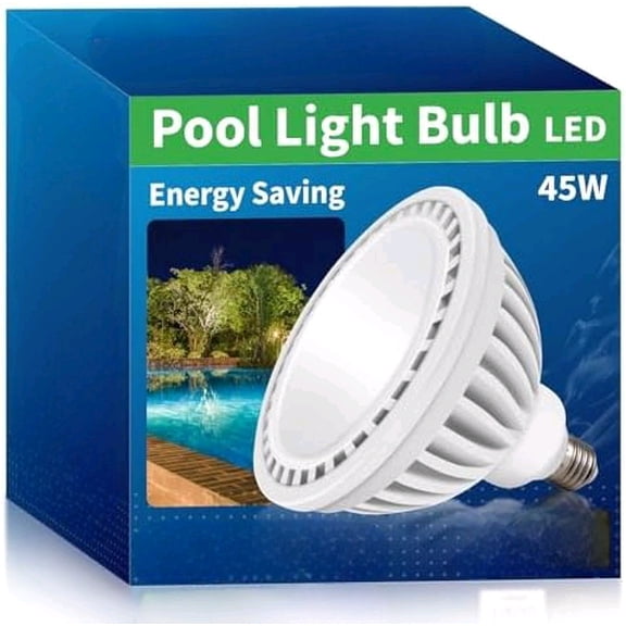 LED Pool Light Bulb,E26 Base 120V Daylight White 6000K Pool Lights, 45W LED Swimming Pool Light Bulb Replaces Up to 200-600W Traditionnal Bulb,Non Dimmable$$Garden & Patio
