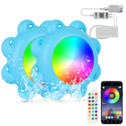 LED Pool Lights 2 Pack,  Smart Submersible Pool Lights with APP Remote Control, Octopus Shaped Underwater Lights with Music Sync for Above Ground Inground Pools