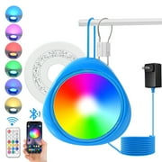 LED Pool Lights with APP Control, RGB Magnetic Dimmable Submersible LED Lights for Above Ground Inground Pools, IP68 Waterproof Color Changing Underwater Lights with 26ft Cord