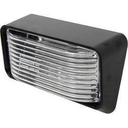 LED Porch Light - Interior Exterior Light 12V - Black Finish - AMBER LED (Clear Lens) - Waterproof - RV, Truck, Trailer, Automobile or Utility LED Lamp 300 Lumens