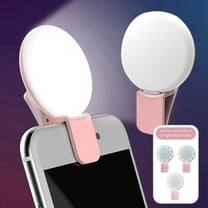 LED Portable Fill Light - Selfie & Live Broadcast Lighting with Clip, Rechargeable 3 1 Intensity Adjustable Light Modes for Phone iPhone Webcam Laptop Photo Makeup
