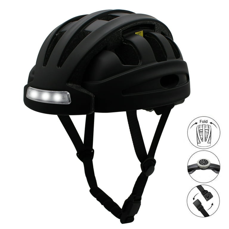 LED Portable Riding City Helmet Folding Cycling MTB Road Helmet Bicycle Lightweight With Taillight Headlight Walmart