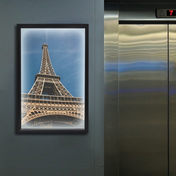 LED Poster Frame Backlit Movie Poster Art Picture Frame Photo Frame Light Box For Decoration Exhibition Home Theater Advertisement Black 24" x 36"
