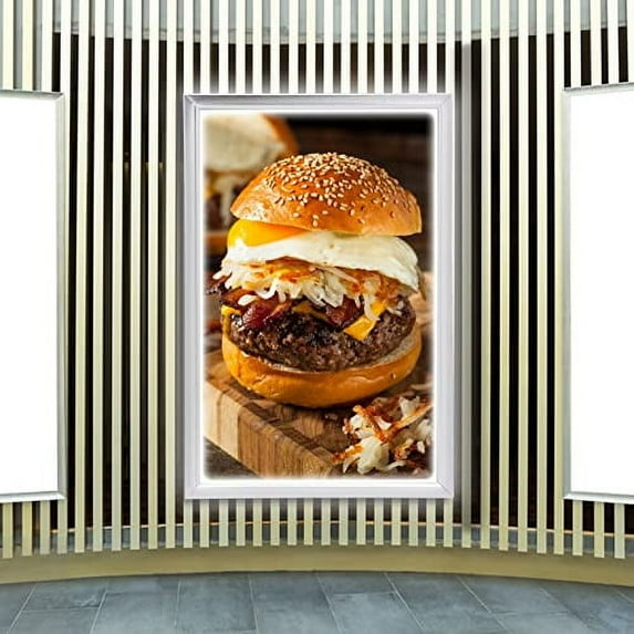 LED Poster Frame,Wall Mounted 18" x 24" Led Lightbox Display,Backlit Frame for Acrylic Wall Art,Led Movie Poster Frame,Photo Frame LED Light Box Display Sign Holder Black Frame