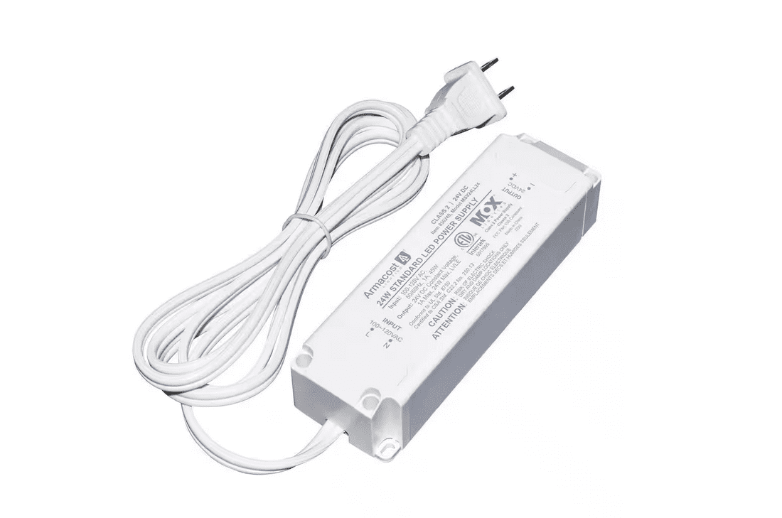 Compact White 24V LED Power Supply Transformer