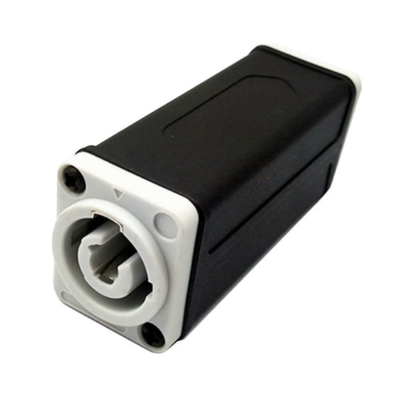 LED PowerCon AC Coupler Adapter Extender Connector High Quality Speakon Panel Mount Straight Adapter White to White