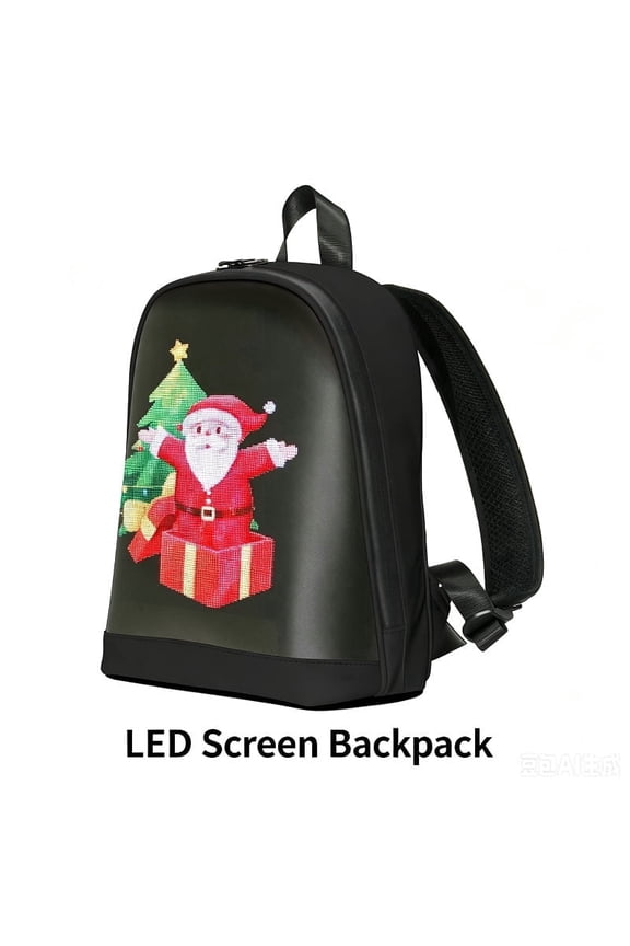 LED Programmable Bag, Waterproof Laptop Design with Customizable Full-Color Animation Screen, App Control Smart Pack for Business Travel & Daily Commute