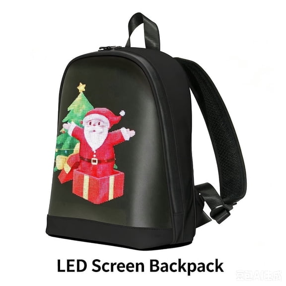 LED Programmable Bag, Waterproof Laptop Design with Customizable Full-Color Animation Screen, App Control Smart Pack for Business Travel & Daily Commute