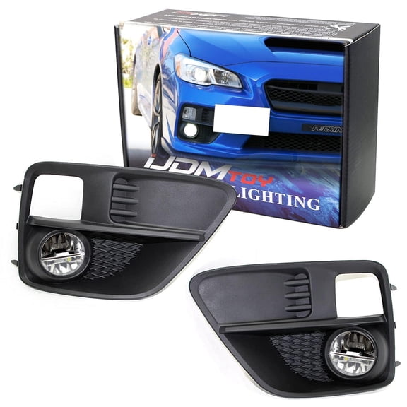 LED Projector Fog Lights Kit For 2015-2017 Subaru WRX or Sti, Includes (2) 15W High Power XB-D LED Fog Lamps, Pair of Matte Finish Garnish Bezels & Wiring Harness