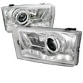 thumbnail image 1 of LED Projector Headlight for 99 to 04 Ford F250, Chrome - 9 x 14 x 17 in., 1 of 1