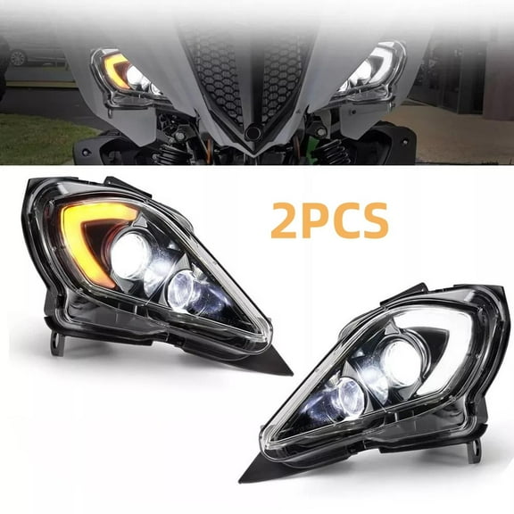 LED Projector Headlights for Yamaha Raptor & YFZ Series 2006-2024, Easy Plug-and-Play Installation