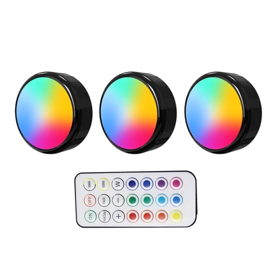 LED Puck Lights Dimmable Kitchen Closet Cabinet Light Touches Sensors Decorative Night Lamp Under Cabinet Light Enduring