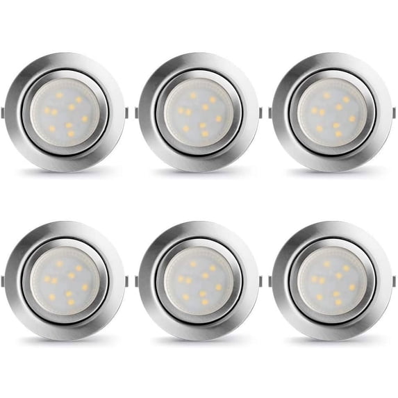LED Puck Lights Wired Under Cabinet Lighting Dimmable,Recessed Mount,2 ...