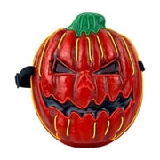 LED Pumpkin Mask Light up Halloween Scary Glowing Headpiece for Costume Festival Carnival Nightclub Dance Prom Party Supplies, Orange