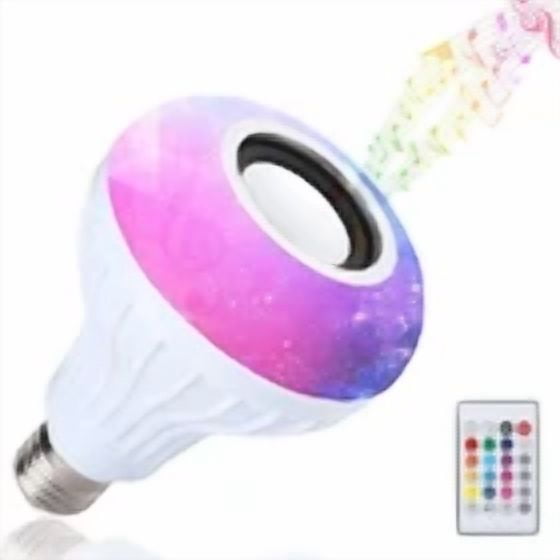 LED RGB Bulb Light Smart Bluetooth Music Speaker Changing Color Lamp Shower Head