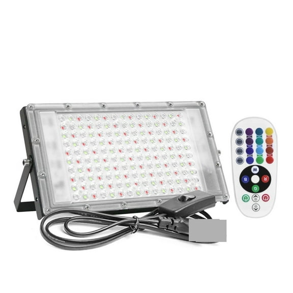 LED RGB Floodlight 50W 100W 150W LED Spotlight Waterproof IP65 Outdoor Projector Lighting With Remote Control ,Multifunctional Lighting