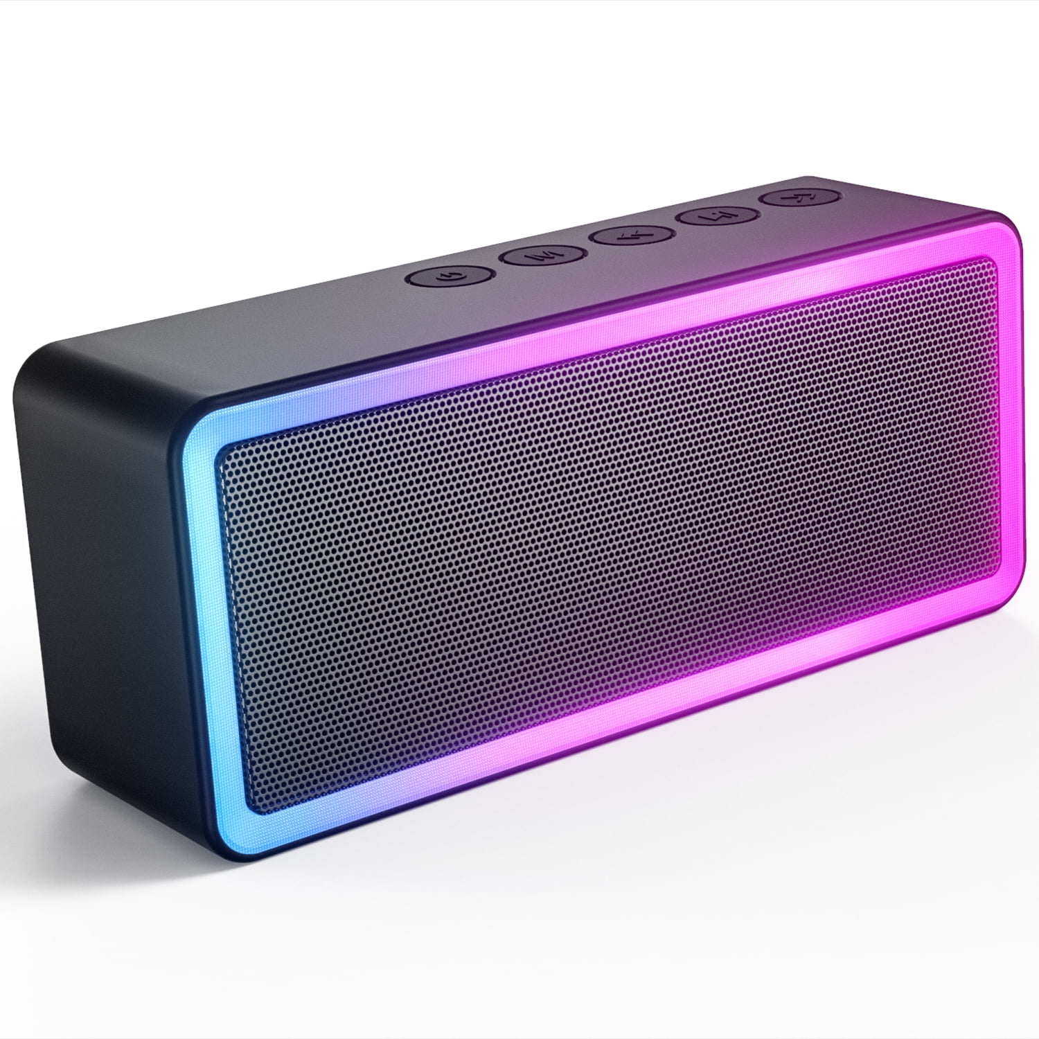 LED RGB Lights Bluetooth Party Speaker, 16W Portable Wireless Bluetooth  Speaker w/HD Stereo, IPX6 Waterproof, 18H Playtime, Mic, TF Card, Mini