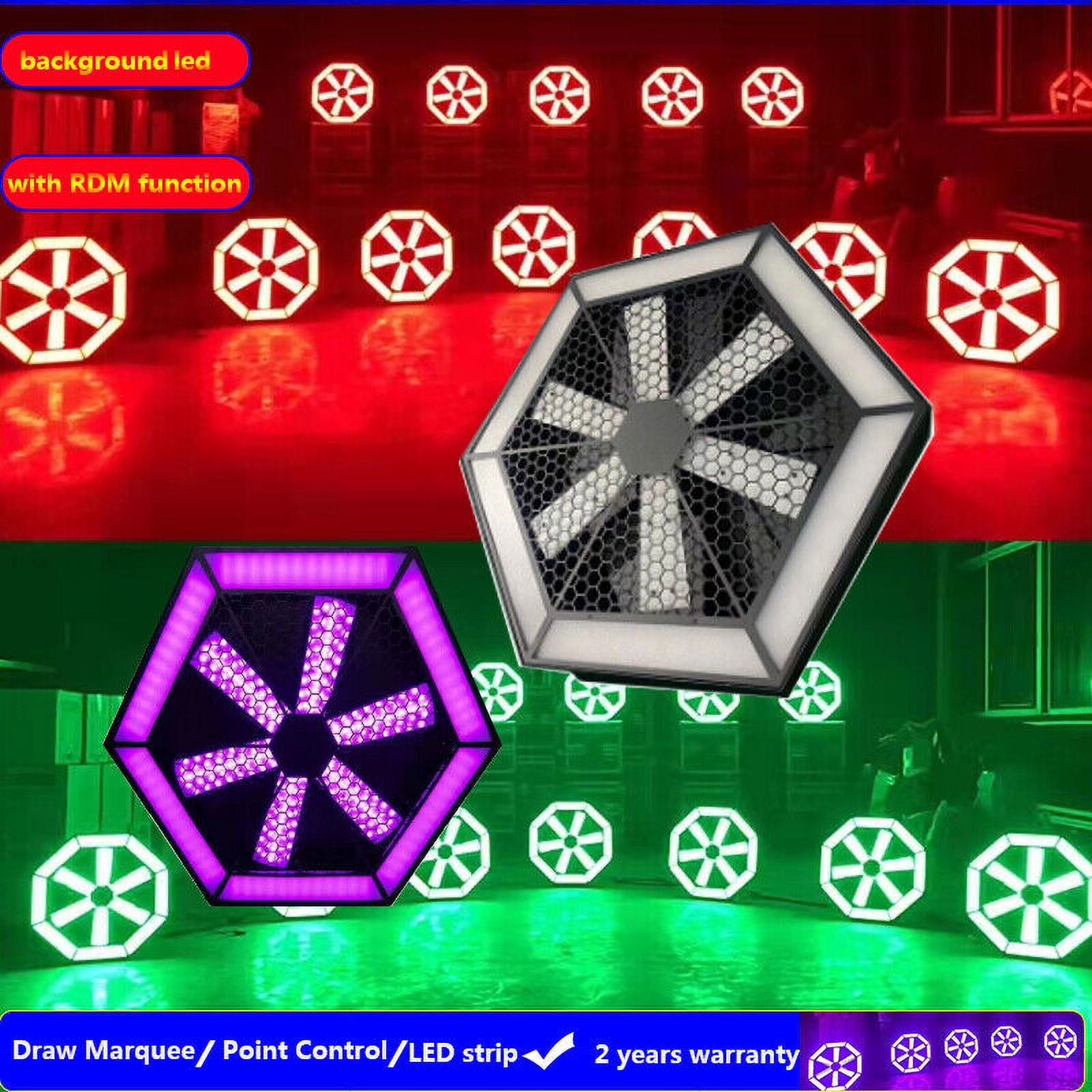 LED RGB Rotating Fan Light Stage Background DJ Lighting Disco Night Party Lights