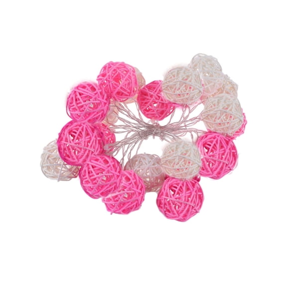 LED Rattan Ball String Lights with USB Power, Decorative Lights for Bedroom Wedding Party Decor, Romantic Atmosphere Creation with Warm White Light for Indoor Celebration
