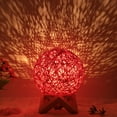 thumbnail image 1 of LED Rattan Ball Table Light, Bracket Seat Dimmable Night Lights USB Powered Rattan Ball Lamp Creative Birthday Gift Bedroom Home Bookroom Decor, 1 of 6