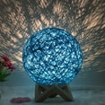thumbnail image 1 of LED Rattan Ball Table Light, Bracket Seat Dimmable Night Lights USB Powered Rattan Ball Lamp Creative Birthday Gift Bedroom Home Bookroom Decor, 1 of 6