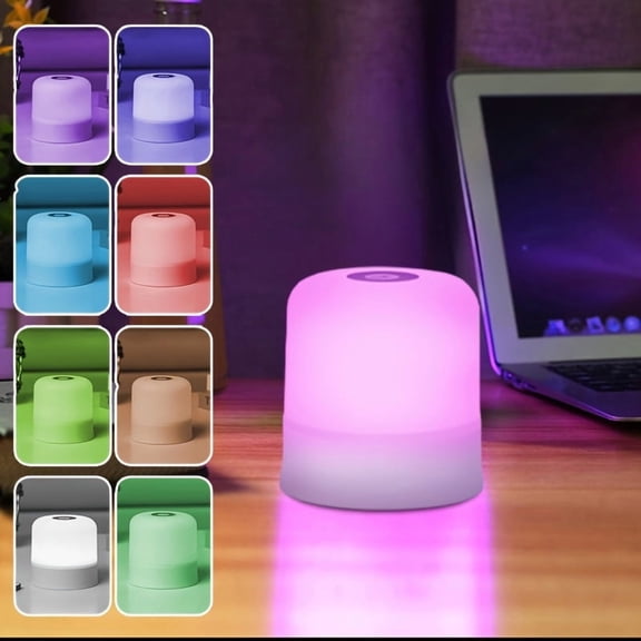 LED Reading Lamp, RGB Touch Night Light, Tapping Table Light, Bedroom Bedside Light, Colorful Atmosphere Light, Color Changing Light, Dimmable USB Charging, Bedroom Lamp, Bedside Table Lamp, Bed Lamp