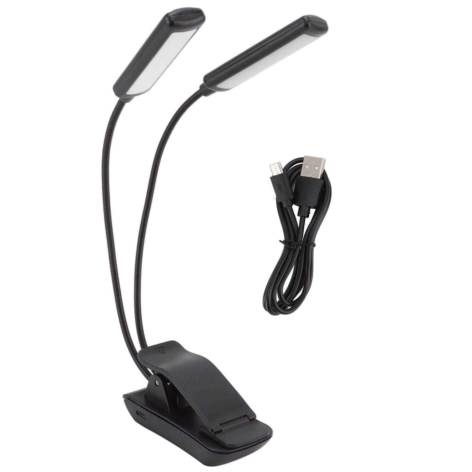 LED Reading Light USB Rechargeable Eye Protection 360° Gooseneck Clip