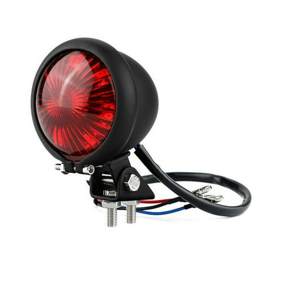 LED Rear Tail Light Brake Stop Lamp Moto for Chopper Cafe Black