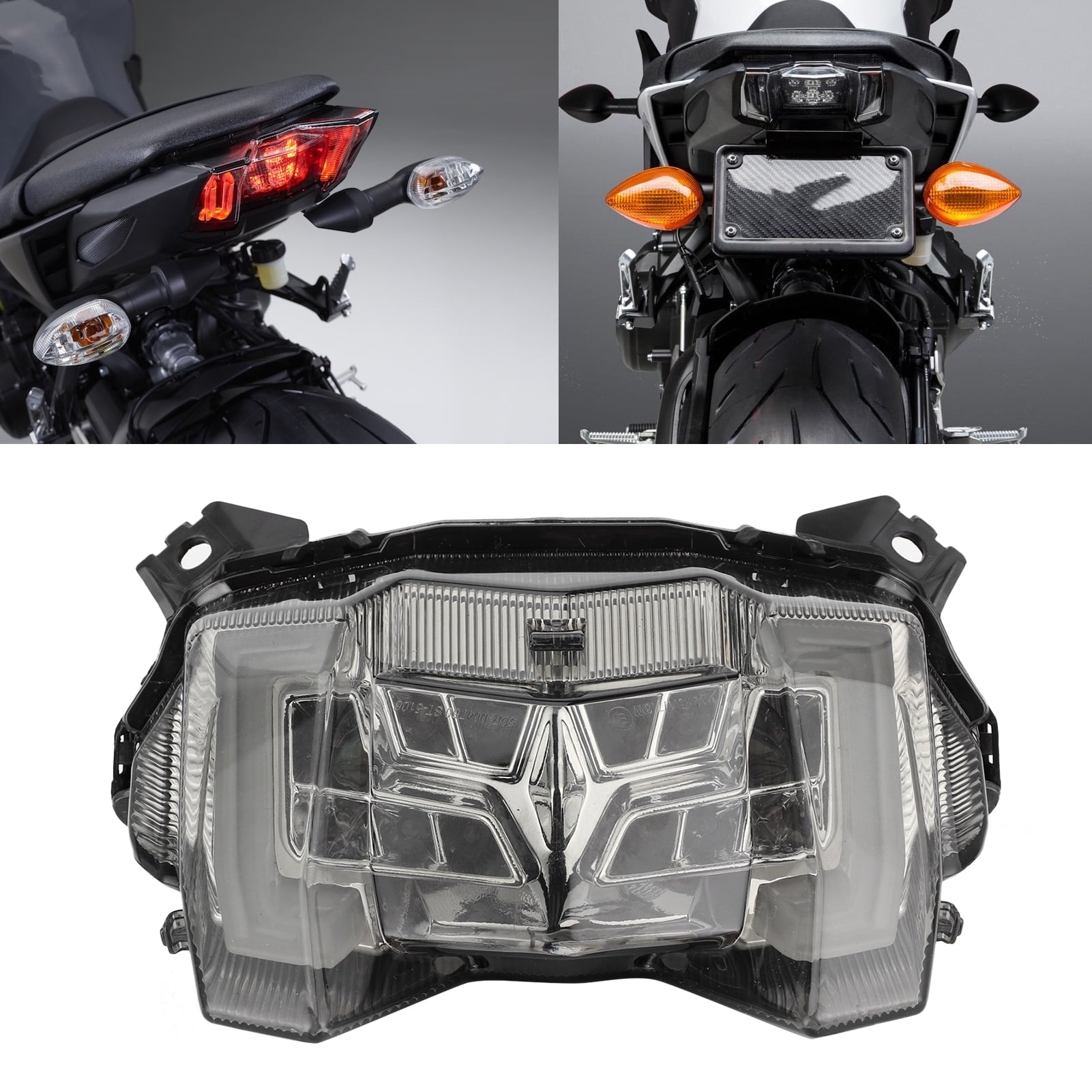LED Rear Tail Light Motorcycle,Motorcycle LED Taillight Assembly Smoky