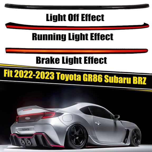 LED Rear Trunk Dynamic Light Smoke Lens For 2022-2024 Toyota GR86 Subaru BRZ