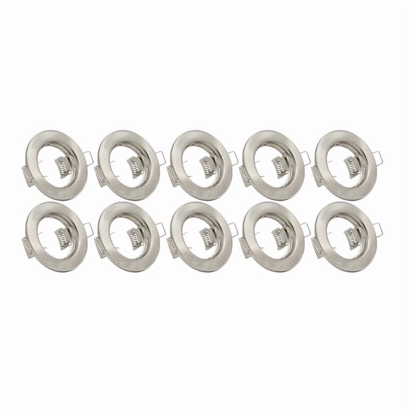 LED Recessed Ceiling Light Mounting Frame Round Satin Spotlight Fittings Downlight Frame for Ceiling Spotlight MR16 GU10