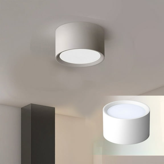 LED Recessed Ceiling Light, Round Flush Mounted Downlight for Hallway Kitchen Bedroom Living Room, 1-Pack