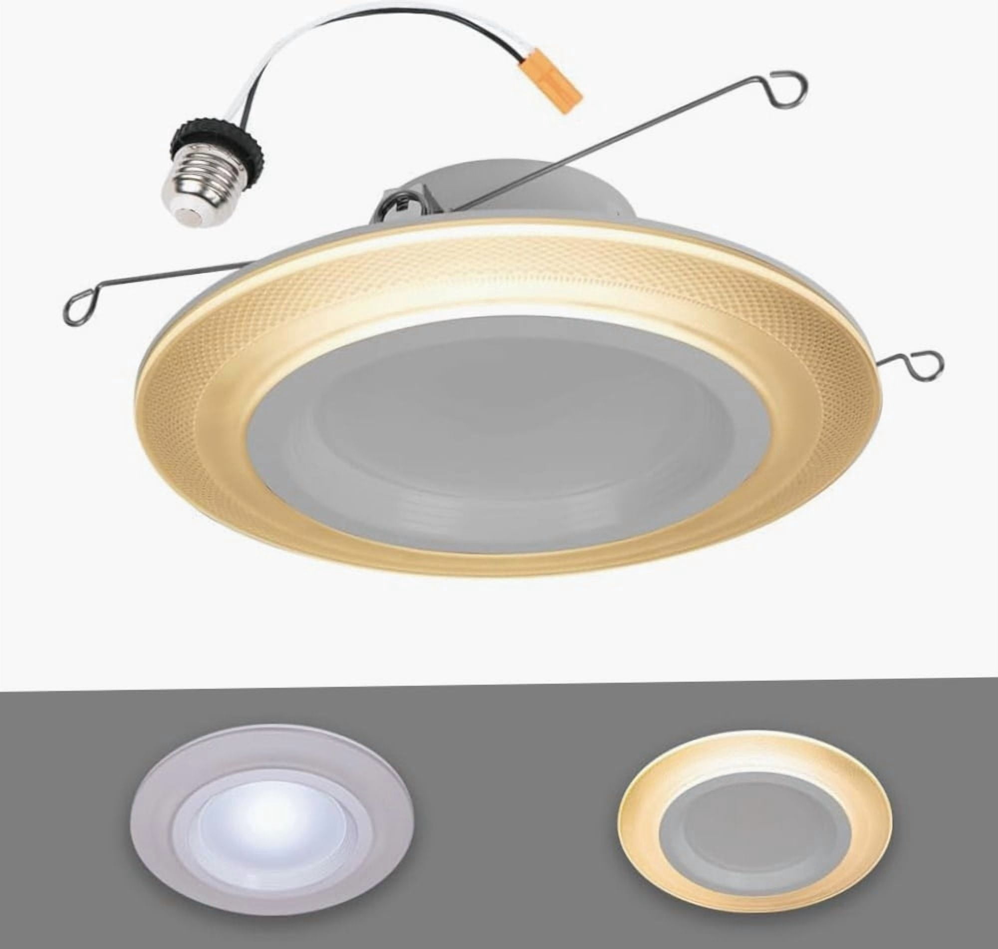 Led Light Recess LED Recessed Lighting 5/ Trim with Night Light with 5CCT 1000lm 6 Inch ...