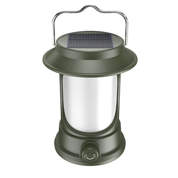 LED Rechargeable Camping Lantern, Rotary Dimming Solar Light Weight Lanterns for Power Outages, Home