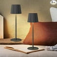 thumbnail image 1 of LED Rechargeable Cordless 3000K Dimmable Table Lamp, Battery Operated, IP54 Waterproof Touch Switch, Iron, Black，Pack of 2., 1 of 5