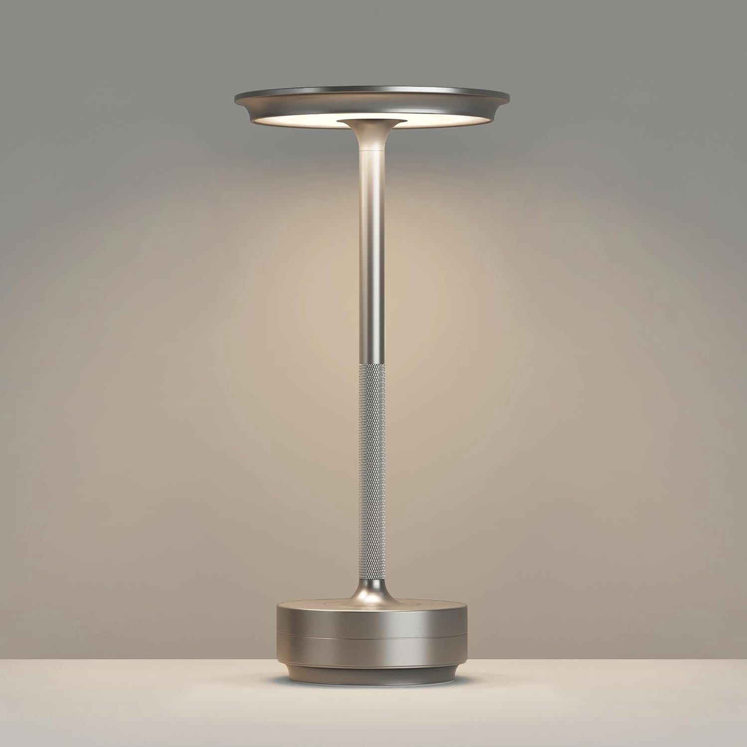 LED Rechargeable Cordless Table Lamp, Battery Operated Stepless Dimming ...
