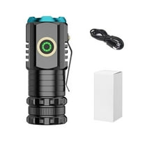 LED Rechargeable Flashlight, 2000 Lumens, 3-Eye, 300M Range, Magnetic Tail, USB-C, Compact, for Outdoor Camping Car Maintenance
