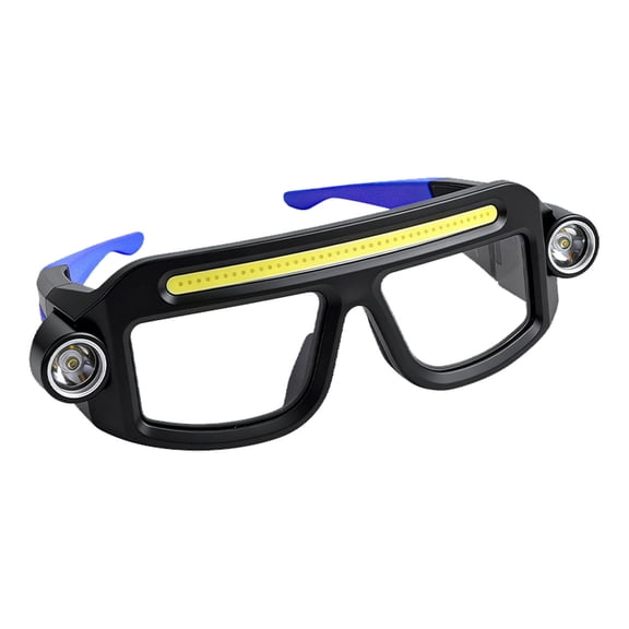 LED Rechargeable Headlight Glasses 5 Modes USB C Lighted Eyewear For Night Running Camping Cycling Hiking Hands-Free Outdoor Adventure