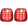 thumbnail image 1 of LED Rectangular Red Jeep & Trailer Tail Light Universal STUD-MOUNT Kit with Back Up License Illuminator on Left EHD, 1 of 6